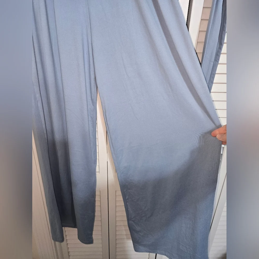 Dexire Women's sz M Blue Wide Leg Pant Set - Picture 2 of 14